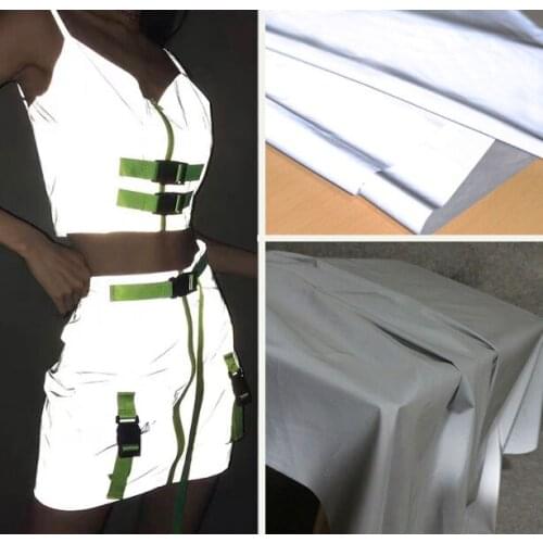 Reflective gray and silver special creative fashion designer fabric