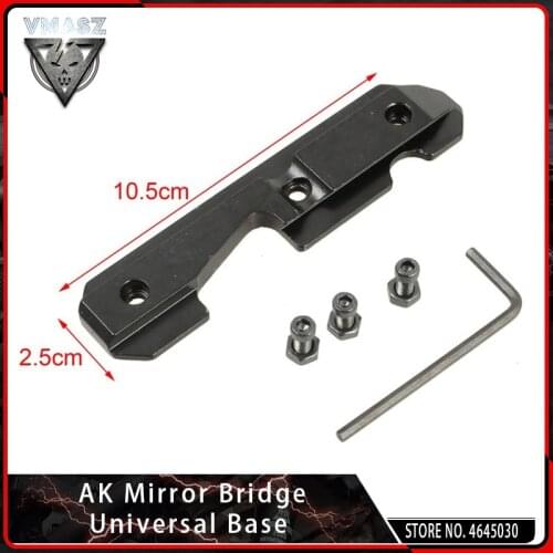 VMASZ AK SAIGA Picatinny Weaver Side Mount Mirror Bridge Universal Base Airsoft AK Scope Sight Mount Bracket Rifle