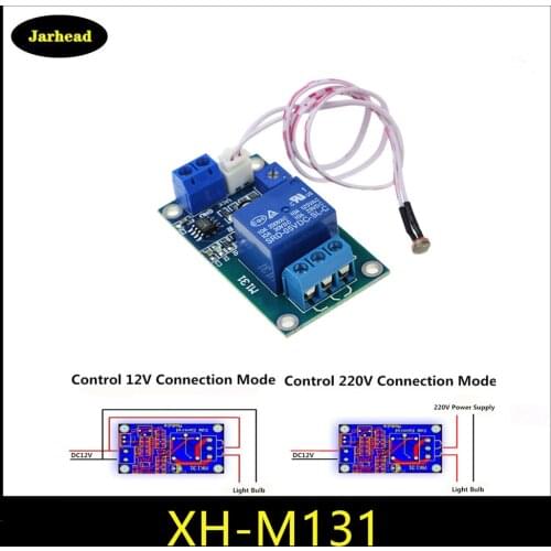 XH-M131 DC 5V / 12V Light Control Switch Photoresistor Relay Module Detection Sensor 10A brightness Automatic Control Module