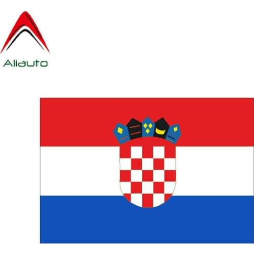 Aliauto Funny Car Sticker Automobile Styling Croatia Flag Helmet PVC Waterproof Sunscreen Anti-UV Reflective Decal,14cm*9cm