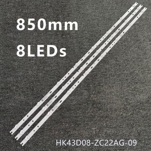 1SET=3PCS LED Backlight Strip Bar 7 Lamp For 43CE210G1 HK43D08-ZC22AG-09 303HK430038
