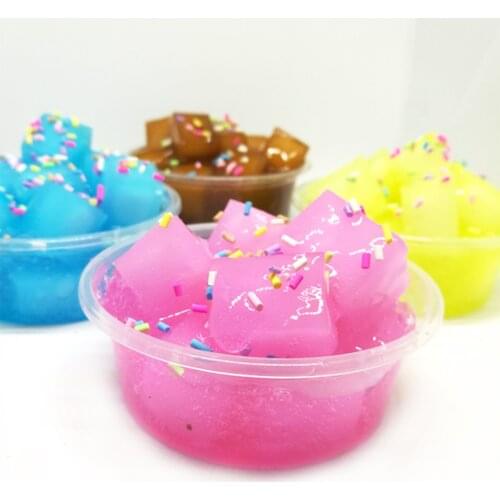 1 Box Crystal Slime Ice Cream Coconut Fruit Mud Candy Putty Anti Stress DIY Slime Brinquedos Modeling Clay Anti-stress Toys