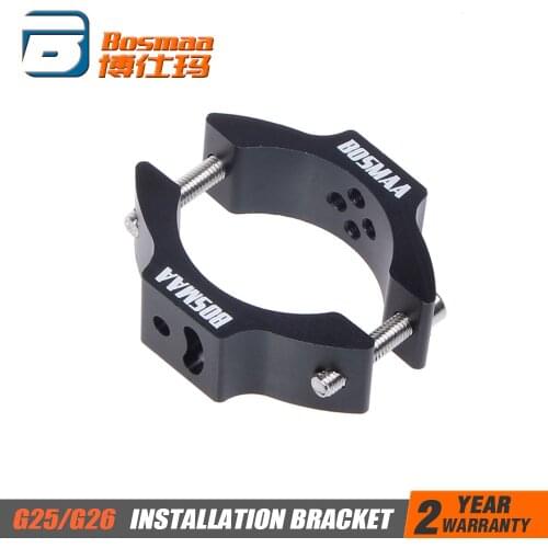 1PC BOSMAA G25/G26 Motorcycle Headlight Bracket Mounting Relocation Tube Fork Driving Fog Light Clamps Lamp Holder