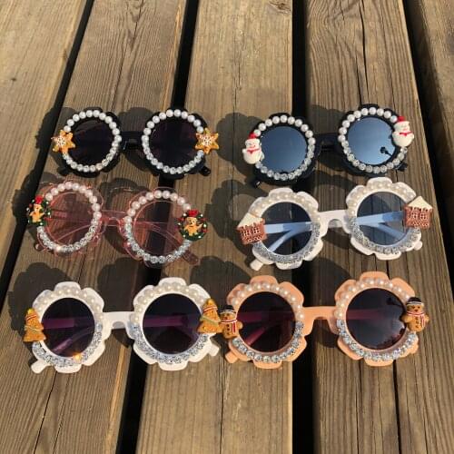 2020 Christmas Kids Sunglasses Small Round Shades Gorgeous Baby Party Eyeglasses UV400 Children Summer Eyewear Sun Glasses