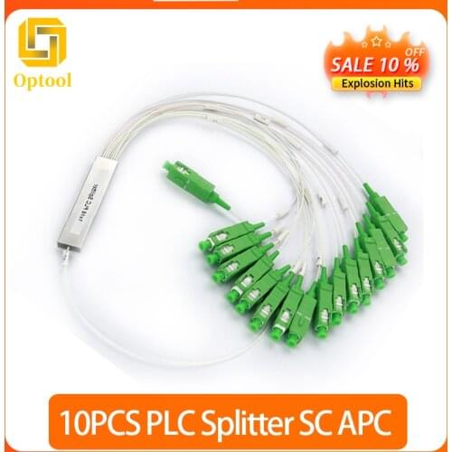 Free shipping 30pcs/lot 1X16 PLC SC/APC SM 0.9mm G657A1 PVC 1m FTTH Fiber Optic Splitter