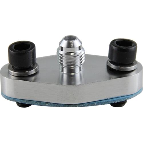 Turbo Oil Feed Inlet Flange Gasket Adapter Kit 4AN 4 AN Fitting T3 T3/T4 T04 BK