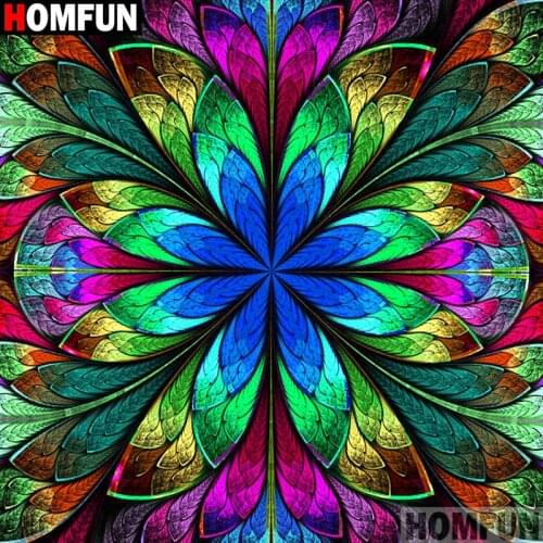 HOMFUN Full Square/Round Drill 5D DIY Diamond Painting "Religious Mandala" 3D Diamond Embroidery Cross Stitch Home Decor A18818