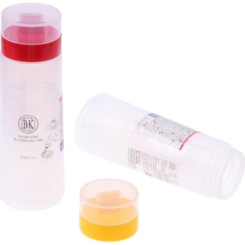 NEW 4 Holes Sauce Bottle Safe Resin For Ketchup Jam Mayonnaise Olive Oil Squeeze Dispenser Cruet Kitchen Accessories Tools 300ml