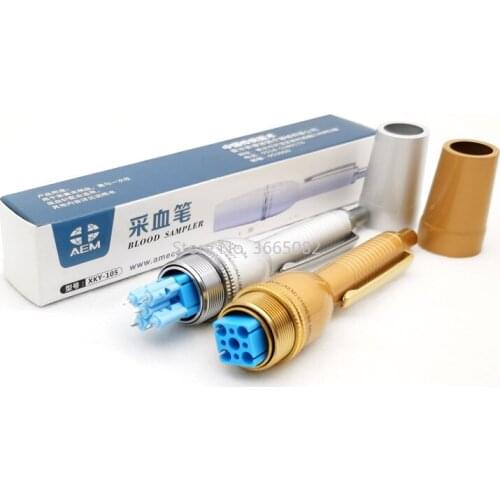 Four heads phlebotomy needle lancing point blood lancet pen pencil bloody pen bloodletting with 200pcs needles