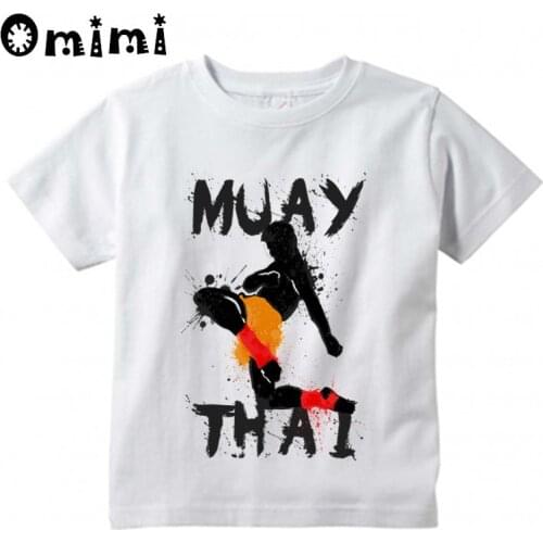 Baby Childrens Ultimate Fighting Design T Shirt Kids Great Casual Short Sleeve Tops Boys/Girls Muay Thai hardcore Funny T-Shirt