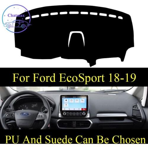 For Ford EcoSport 2018 2019 Dashboard Console Cover PU Leather Suede Protector Sunshield Pad
