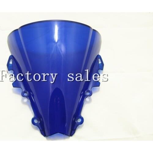 For Yamaha YZF 600 R6 2006 2007 Blue Windshield WindScreen Double Bubble 06 07 CC RR YZFR6 YZF600