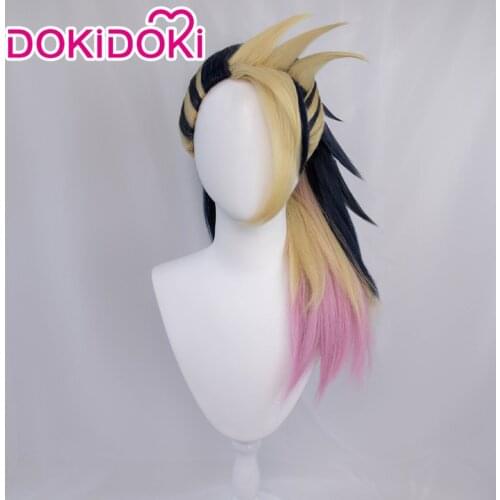 DokiDoki Game League of Legends Cosplay KDA Akali Cosplay LOL League of Legends K/DA Costume Akali Wig Halloween
