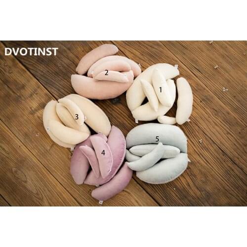 Dvotinst Newborn Photography Props Baby Soft Posing Crescent Pillow Posture Poser Aided Fotografia Accessories Studio Photo Prop