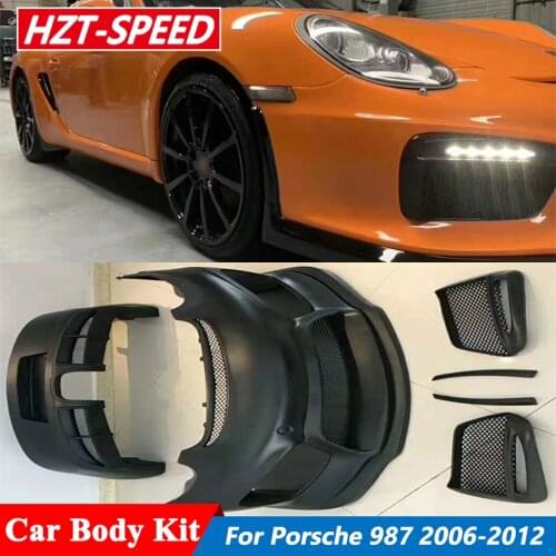 FRP Unpainted Car Front and Rear Bumper Big Surround Body Modification Kit Protector For Porsche 987 Cayman Boxster 2006-2012