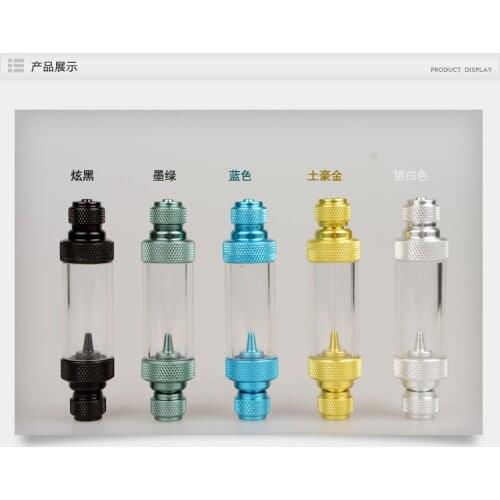 WYIN W00-02A Double Ways Metal CO2 Bubble Counter Check Valve, Silver, Gold, Black, Blue, Green, CO2 Regulator, DIY CO2 SYSTEM