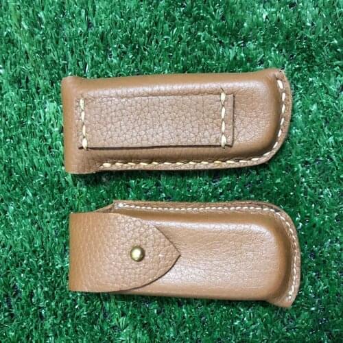 Scalp Leather Case Genuine Leather Knife Set Folding Knife Leather Scabbard EDC Tools Suitable For Folding Knife Length 9-11cm