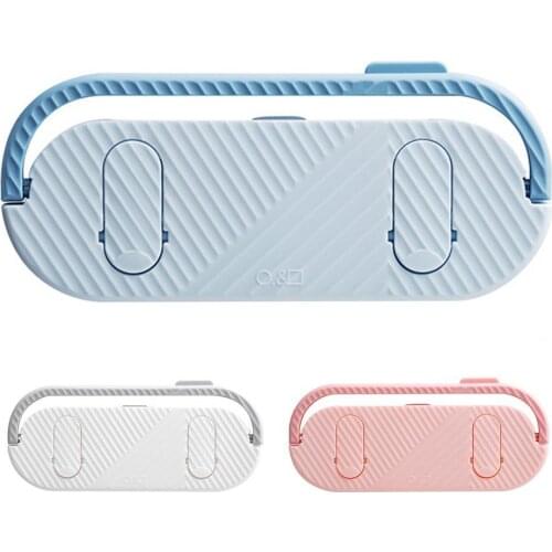 Creative Strong Slippers Rack Wall Mounted Foldable Plastic Self Adhesive Shoes Storage Shelf for Home Drain Storage Rack