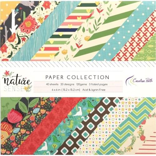 Creative Path 6"x6 Inch Scrapbooking Pattern Craft Designer Decorative Papers One Side Designs Background Origami Pack Acid Free