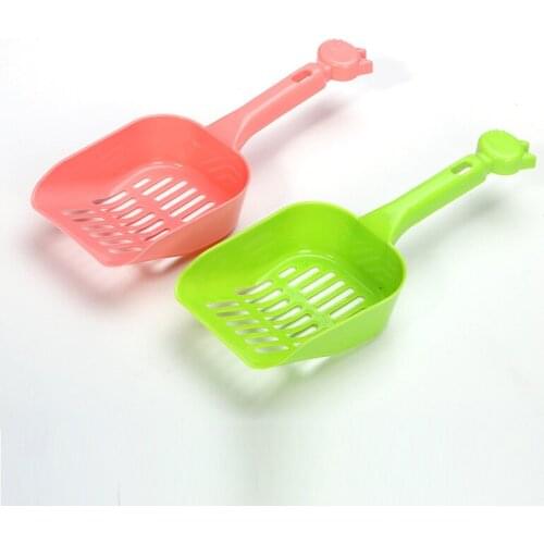 1PCS Cat Litter Shovel Plastic Pet Cleaning Tool Leak Sand Shovel Cat Litter Box Helper Cat Toilet Training Kit Dog Food Shovel