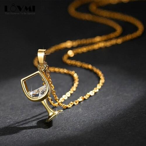 Lovmi 2021 Elegant 925 Sliver Women Necklaces Crystal Stone AAA Gemstone Zircon Glass Pendant Jewelry On The Neck Dropshipping