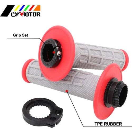 Motorcycle ABS Plastic TPE Rubber Handlebar Lock-on Grips For Honda CRF250R 250X 2004-2017 CRF450R 02-2016 CRF450X 05-2017