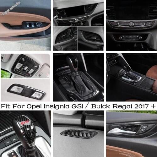 Carbon Fiber Gear Shift Knob Panel Door Bowl Cover Reading Light Trim Sticker For Opel Insignia GSi / Buick Regal 2017 - 2021