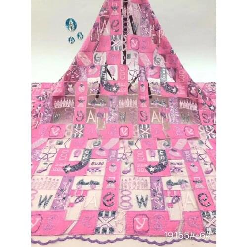 Nigeria Sequin Embroidery Lace Fabric 2021 High Quality Lace African French Lace Fabric Ladies Dress FJ41221