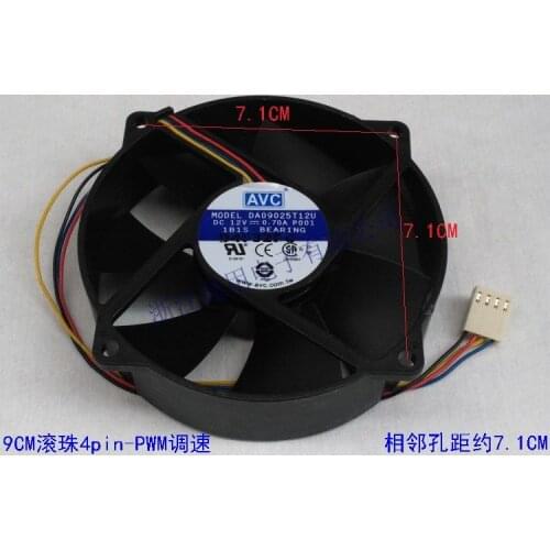 NEW AVC 9CM 9025 DA09025T12M 12V 0.42A 4PIN cooling fan