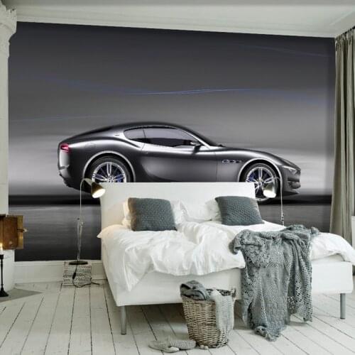 Wallpapers Youman Custom Photo Wallpaper 3D Brick Wall Murals Car Black Robot Broken Wall Wallpaper Kids Room Background Decor