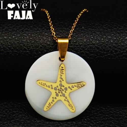 Madurina Shell Stainless Steel Chain Necklace Women Gold Color Necklaces Pendants Jewelry colgantes mujer moda N18767