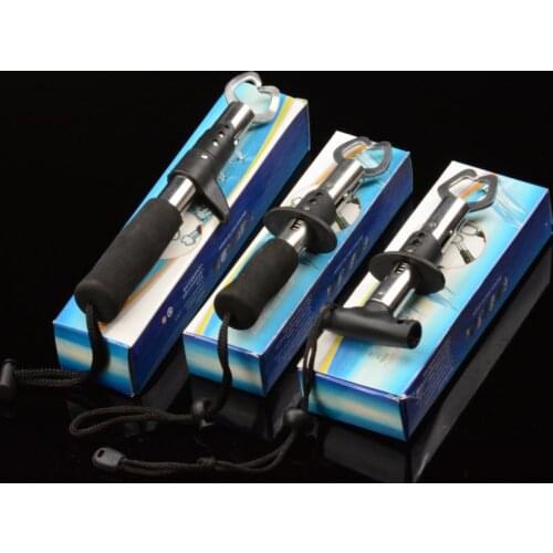 Bammax Portable Stainless Steel Fishing Gripper Fish Lip Grip Grab Carp Lock Fishing Lip Grip EVA handle Tackle Tools Pesca