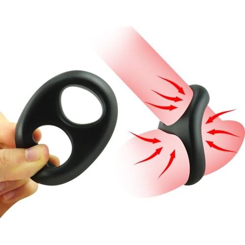 Sex Toys For Men Beginner Products Penis Silicone Reusable Sleeve Delayed Ejaculation Massager Chastity Device Lock Sperm Rings