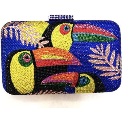 XIYUAN White Rhinestone Wedding Clutch Purse Fashion Metal Crystal Clutches Luxury Ladies Diamond Prom Dinner evening bag Female