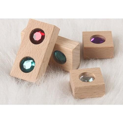 Pack of 128 Colorful Gems Blocks Toys Rainbow Stacking Educational Development Color Reflection