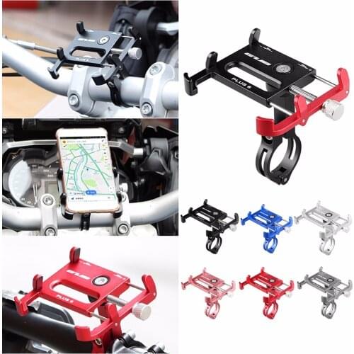 GUB PLUS 6 Aluminum Bicycle Phone Holder For 3.5-6.5 inch Smartphone Adjustable Support GPS Bike Phone Stand Mount Bracket