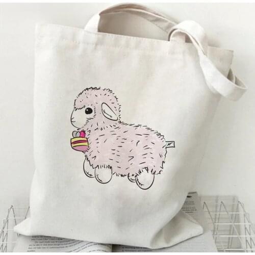 Women Shopping Bag Female Canvas Simple Shoulder Bag Eco Handbag Tote Reusable High Capacity Grocery Shopper Bags Students Bag