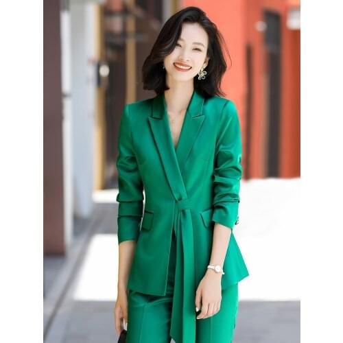 High Quality Fabric Formal OL Styles Women Business Suits Female Pantsuits Autumn Winter Long Sleeve Professional Blazers Set