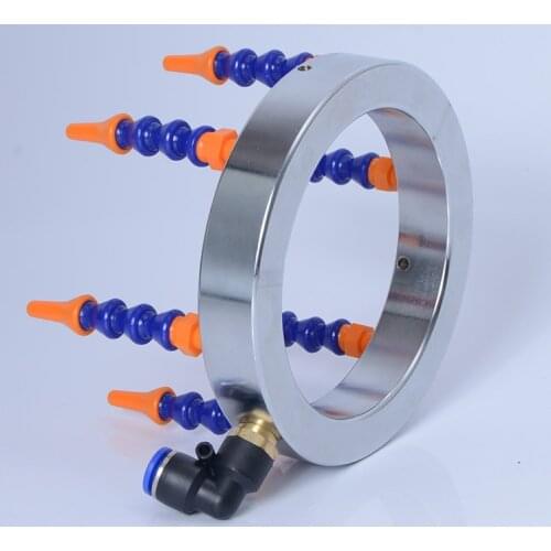 110mm Spindle Water Oil cooling liquid Coolant Pipe Hose Tube nozzles spray ring For CNC Router Metal Stone Processing