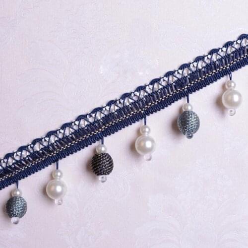 12 Yards/lot Beaded Fringe Tassels Trims Curtain High Quality Borlas Decorativas Flecos Y Borlas Y Pasamanerias Frange A Coudre