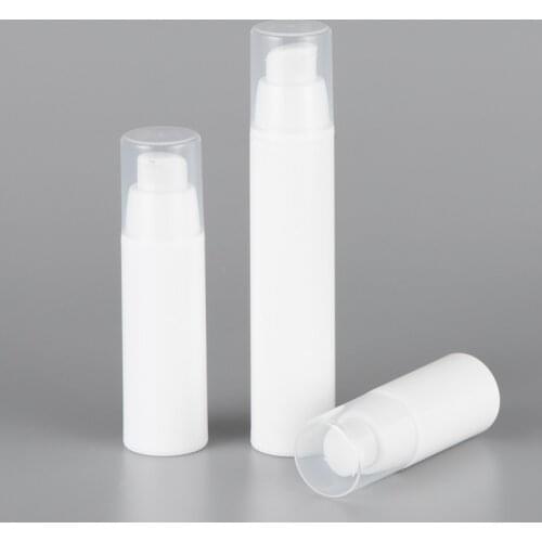 15ML 30ML 50ML X 30 White Airless Lotion Cream Pump Bottle Travel Cosmetic Skin Care Cream Plastic Container Airless Dispenser