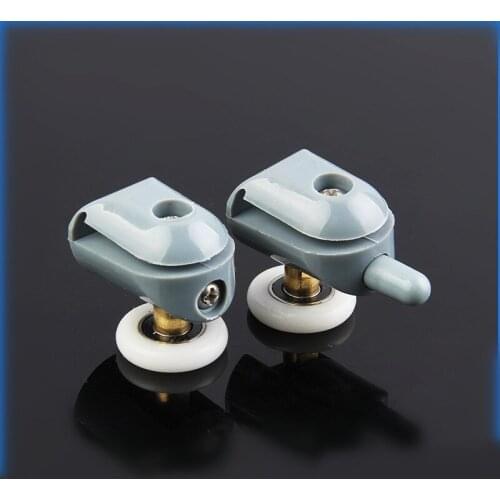 2pcs 25mm pop and up shower room pulley wheels, brass shower bearing rollers for shower cabin accessories
