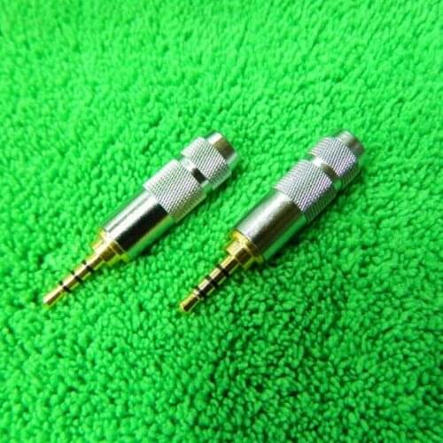 200Pcs/Lot Top New High Grade 4 Poles Conductor 2.5mm Silver Plated Solder Connection Plug Jack Adapter Repair Connector