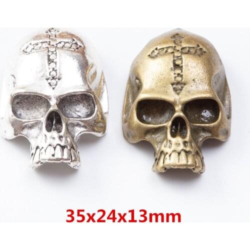5 pieces of retro metal zinc alloy skull pendant for DIY handmade jewelry necklace making 7367