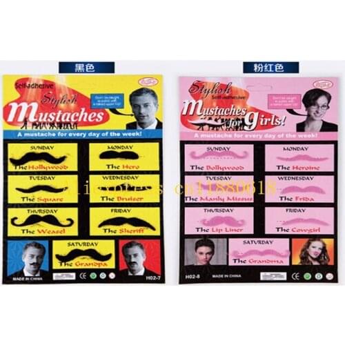 50sets/lot Free Shipping Men Women Fancy Dress Party Game COS Party supplies a moustache False beard Fine beard beard