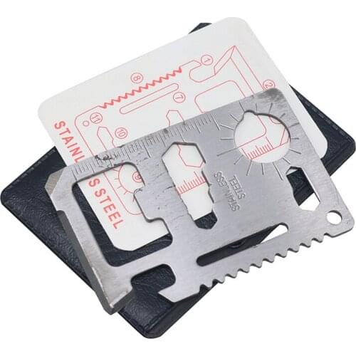 50 pcs outdoor camping supplies multi-function stainless steel army knife card portable tool card folding knife saber tool