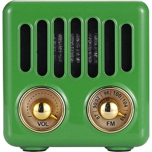 Retro Radio Bluetooth Speaker, FM Radio with Old Fashioned Classic Style, AUX Bluetooth TF Card MP3 Player