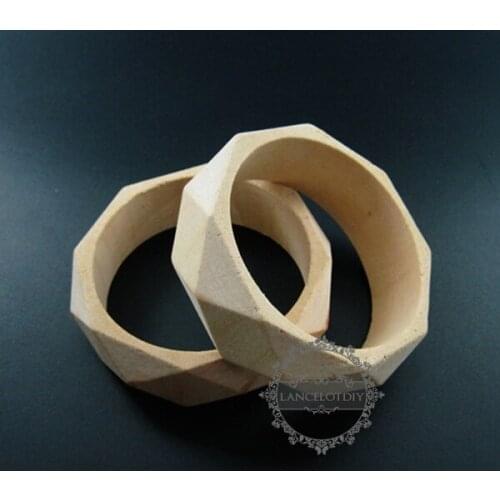 69mm natural log wood vintage style bracelet bangle DIY painting bracelet supplies 1900113