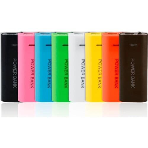 Multicolor Optional USB Mobile Power Bank Case Cover New Portable 5600mAh External Battery Charger Powerbank Case