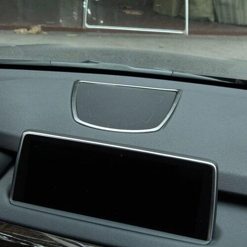For 2014-2016 BMW X5 Car Interior Dashboard Speaker Net Decorative Frame ABS Chrome Car Modification Parts